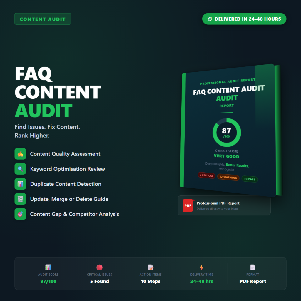 FAQ Content Audit
